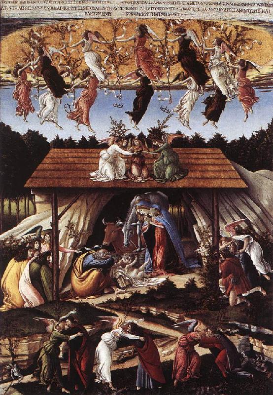 BOTTICELLI, Sandro Mystical Nativity fg France oil painting art